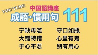 【中級中国語講座】よく使う「成語」と「慣用句」特集・第111回