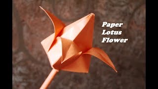 DIY - Origami | How to Make Paper Flowers | Origami Lotus Flower | Paper Lotus Flower