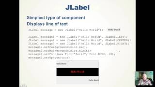 JComponents and Layouts
