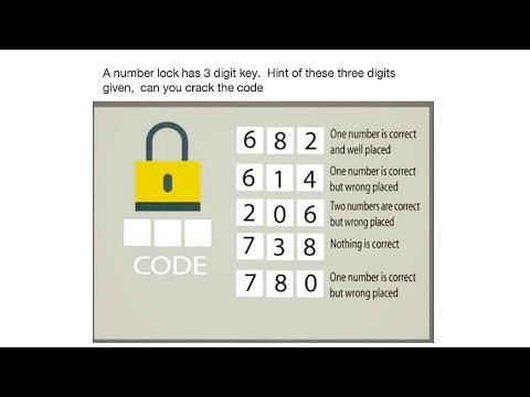 Can you solve this number lock puzzle 682?