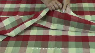 Woven Check Cotton Canvas Upholstery Fabric