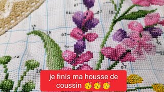 🥳🥳🥳trop contente je finis ma jolie housse de coussin 🥳🥳🥳