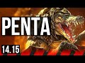 RENEKTON vs AATROX (TOP) | Penta, 70% winrate, 7 solo kills, Legendary, 19/4/4 | VN Master | 14.15