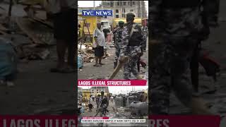 Lagos State Illegal Structures Demolised by Taskforce in Ghetto Area of Lekki