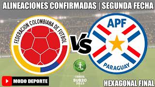 Alineaciones de Colombia vs Paraguay por el Sudamericano Sub20 Hexagonal final 2023