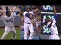 SF@LAD: Puig shows off arm, bat, legs and glove