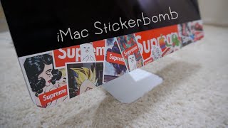 iMac Stickerbomb using only SUPREME Stickers