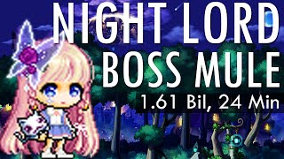 Maplestory Night Lord Bossing Mule 1.61 BIL in 24 Minutes