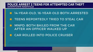 2 teens arrested for attempted car theft
