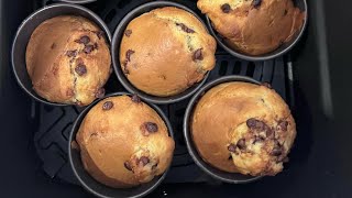 Muffins aux pépites de chocolat à l’air fryer Ninja AF400 et AF180. Recette coût et calories.