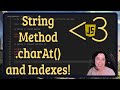 String Method .charAt() and Index  | JavaScript in less-than 3 minutes | JavaScript Beginner Series
