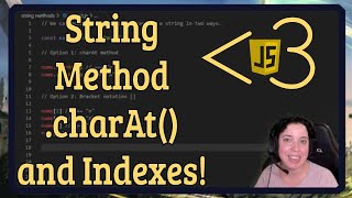 String Method .charAt() and Index | JavaScript in less-than 3 minutes | JavaScript Beginner Series