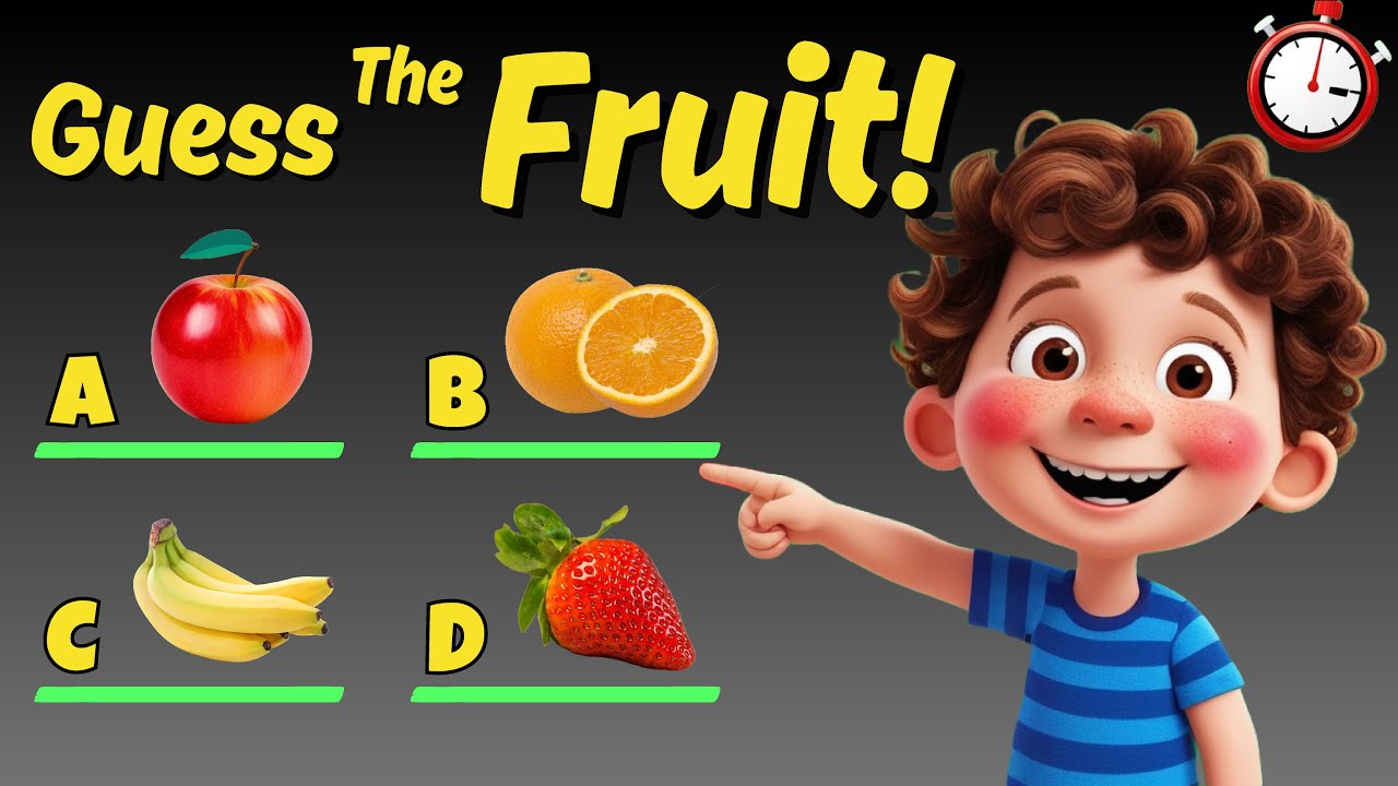 Fruit Quiz For Kids Guess The Right Fruits Fun And Educational