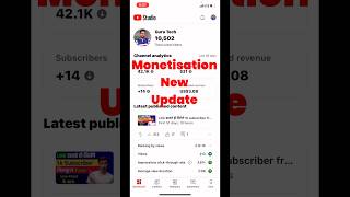 YouTube Monetisation big Update ! अब 500 Subscriber 3000 Watchtime पर चैनल Monetize होगा #shorts