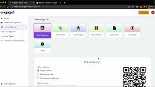 Using the Engageli Action Tags Lab to Create a Poll