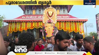 നെയ്തലക്കാവ് ഭഗവതിയുടെ തിടമ്പേറ്റി എറണാകുളം ശിവകുമാർ പൂരനഗരിയിലേക്ക്; തൃശൂർ പൂരവിളംബരം 11 മണിയോടെ