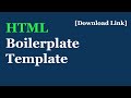 Basic HTML Boilerplate Template for Any Project [Download Link]