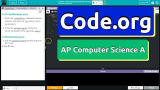 Code.org Lesson 1.2 One-Dimensional (1D) Arrays | Tutorial and Answers | Unit 3 Computer Science A