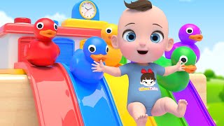 Toy Ducks! Play In The Water | Baby Playground Song | Nursery Rhymes & Kids Songs | Kindergarten