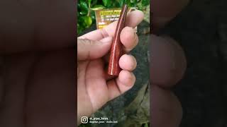 Pipa kayu Nagasari 7cm Merah Sisik Naga || Si Pipa Kayu