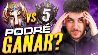 ¿Puedo GANAR yo SOLO a 5 HIERROS? *RETO* 1 Challenger vs 5 HIERROS | Werlyb