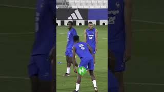 Mbappe SLAPS Dembele in France training 😂 #shorts
