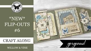 NEW FlipOuts! Willow & Vine FlipOut #6, Mini Junk Journal Folio Tutorial with Pink Monarch Prints