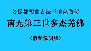 十七世噶瑪巴的上師ー公保都穆曲杰法王确认敬贺 南无第三世多杰羌佛 （国际佛教僧尼总会严正声明20210208）清楚说明版 1080p