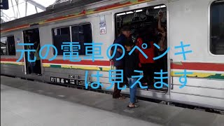 横浜線 205系電車 H1編成8両 + 2両 [クラH6編成]. Ex Yokohama Line JR205-61F Di Bekasi Timur Station.