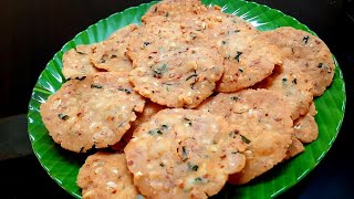 பூண்டு வேர்கடலை தட்டை | Garlic Peanut Thattai  | Snacks recipe | Diwali Special | Tamil |