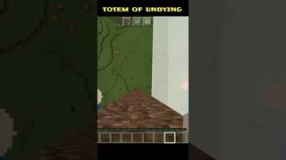 100 block MLG in minecraft survival mode on totem of Undying #shorts #minecraft #viral