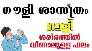 ഗൗളി ശരീരത്തിൽ വീണാലുള്ള ഫലം | ഗൗളി ശാസ്ത്രം