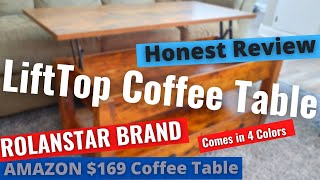 ROLANSTAR LIFT TOP COFFEE TABLE w  Drawer \u0026 Hidden Compartment 4 Colors Unboxing Assembly Review