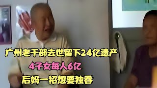 广州老干部去世留下24亿遗产，4子女每人6亿，后妈一招想要独吞