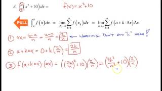 Rewriting a Definite Integral as a Limit of a Riemann Sum