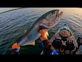 Kayak Fishing For BIG Bluefish - Savage Topwater Blowups!