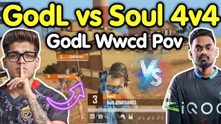 Godlike chicken dinner Pov 🔥 GodL wipe Soul in 4v4 fight 🇮🇳