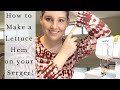 How To Sew a Lettuce Edge Hem on a Serger or Overlocker // Sewing Tutorial