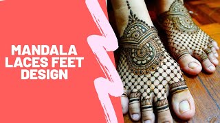 FEET DESIGN HENNA TUTORIAL (lace)