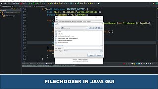 Java GUI Tutorial #58 - Create a FileChooser Using JFileChooser In Java GUI Swing