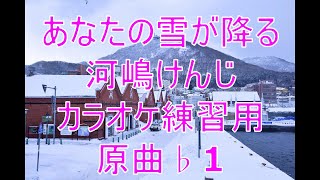 あなたの雪が降る/河嶋けんじ　カラオケ練習用　原曲♭1