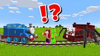 JJ and Mikey in CHOO CHOO CHARLES vs Thomas Train CHALLENGE in Minecraft / Maizen Minecraft