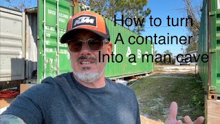 ￼How to turn a shipping container into a man cave/she shed