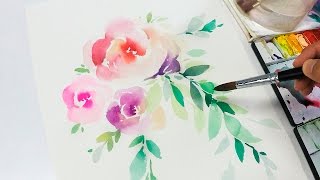 [LVL2] Watercolor Flowers Tutorial - Step by Step