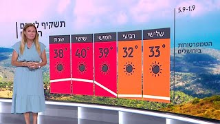 תחזית 31.08.20: לאחר גל החום - ירידה ניכרת בטמפרטורות