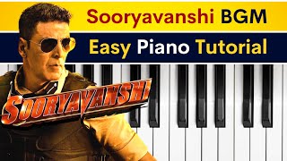 Sooryavanshi BGM - With Easy Piano Tutorial