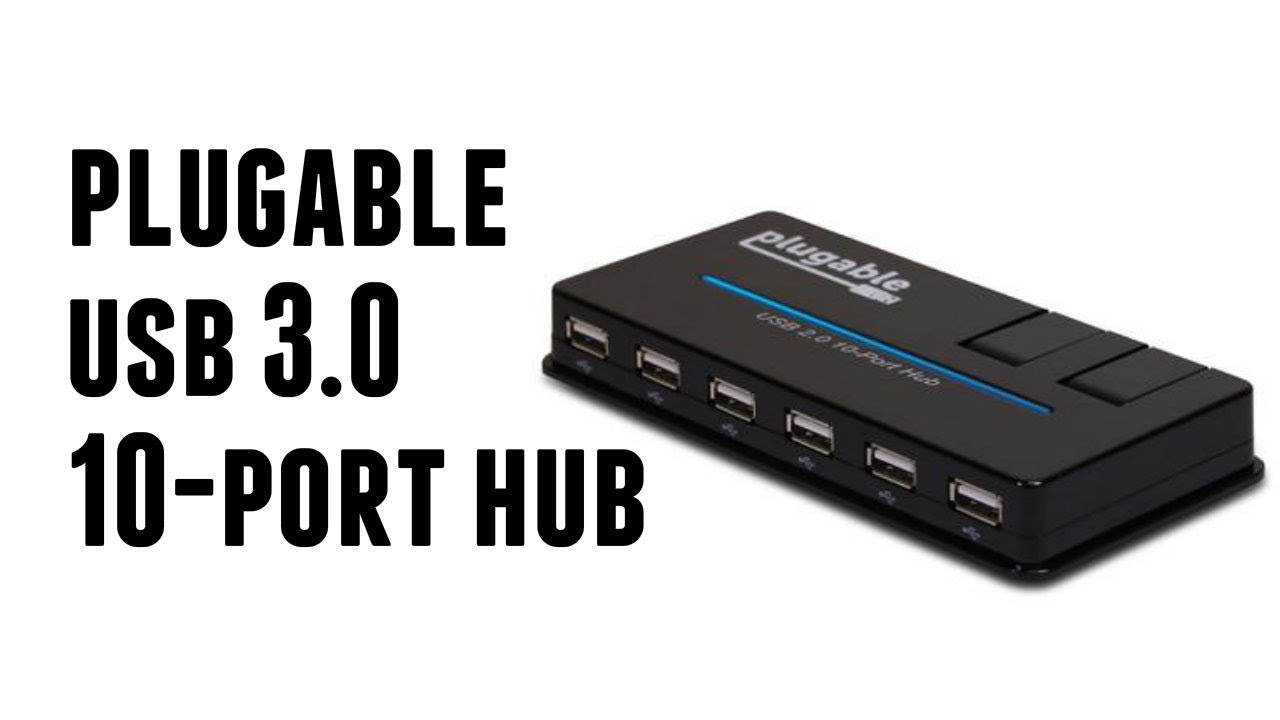 Plugable USB 3.0 10-Port Hub (48W Power Adapter) - YouTube