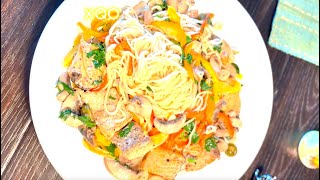 Salmon, milk and olive pasta is super delicious，simple and nutritious 蛙鱼牛奶橄榄意面超级好吃，做法简单又营养