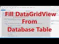 How to load DataGridView from database