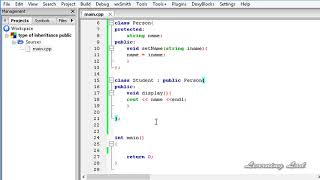 069 Public Inheritance in C++ Object Oriented Programming Video Tutorial